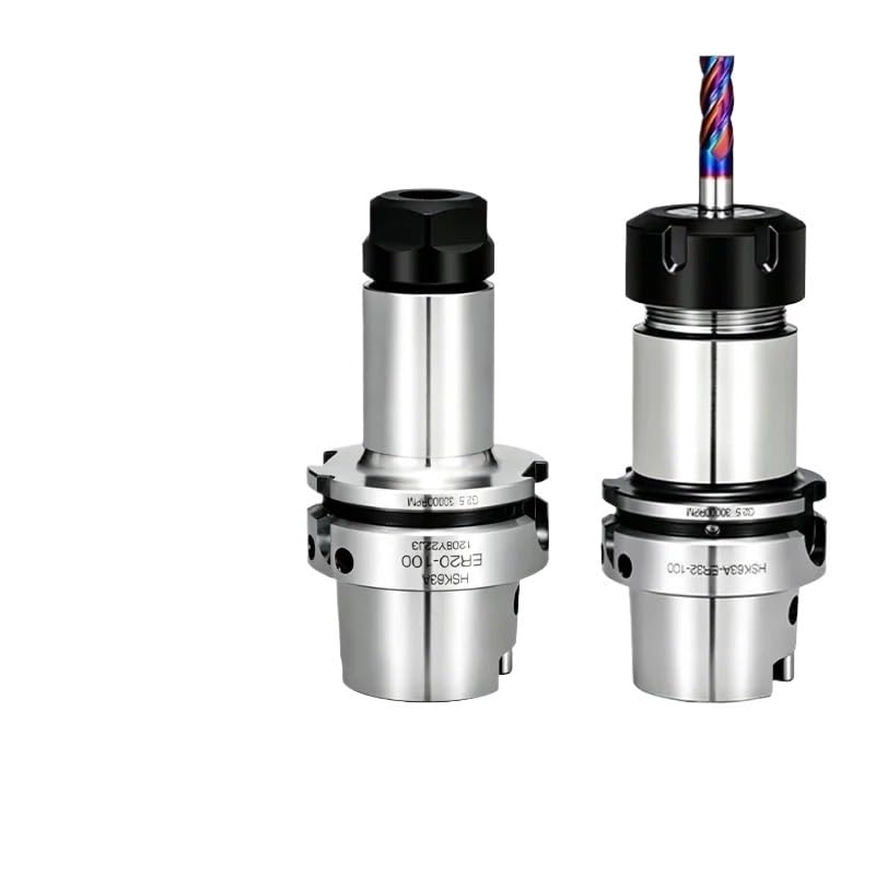 Portaherramientas de alta velocidad de acero inoxidable HSK63A 50A | Cabezal de herramienta de centro de mecanizado de equilibrio dinámico de alta precisión ER16 20 25 32(HSK63A-ER25UM-160L)