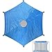 Makamsui Trampoline Sun Shade Cover, Sun-Protection Trampolines Canopy, Foldable Outdoor Trampoline Shade Cover Anti-UV Trampolines Sunshade Accessories for Outdoor Backyard Playground Blue L