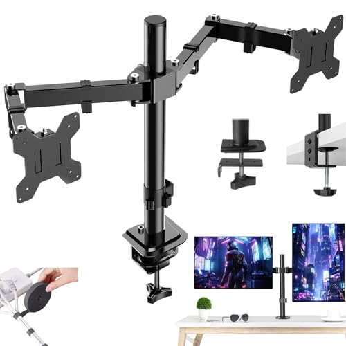 Opiniones de pantallas comprados en linea. 47 GALASALA Soporte para Monitor,Brazo para Monitor Completamente Ajustable,Soporte Monitor Tamaño Aplicable 10-32 Pulgadas,Brazo para Monitor Doble Carga Maxima 10kg,Compatible Base...