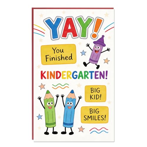 Hincoo Kindergarten Graduation Card for Boys Girls,Funny 2026 Kindergarten Graduation Gift Decorations for Daughter Son Niece Nephew Granddaughter Grandson Family Kids