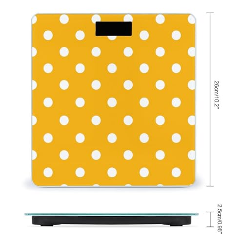 Báscula digital Bright Yellow Dot para baño miniatura 2