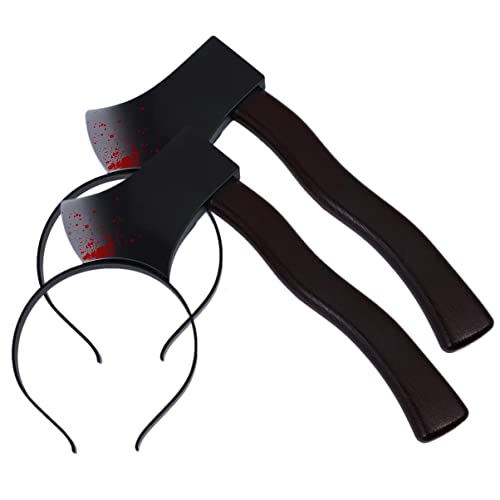 2 Pz Halloween Vestire Oggetti Di Scena Accessori Per Indossare Fasce Per Insanguinata Copricapo Di Zombi Mannaie Testa Di Coltello Capi Di Abbigliamento