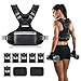 Adjustable Weighted Vest PACEARTH Ironsand Weight Vest with Six 1-Pound Adjustable Weights, 4-10 lbs Total, Big Zipper Pouch, Home Workout Weight Vest for Men and Women in Cardio and Strength Training