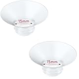 Flange Insert 2PCS 15mm Compatible with Momcozy M9/M6/M5/S12 Pro/V1 Pro/V2 pro, Spectra/Medela/Elvie/NCVI/TSRETE/eufy/Lansinoh/Paruu/MomMed Breast Pump 24mm Shields/Flanges (2pcs-15mm)