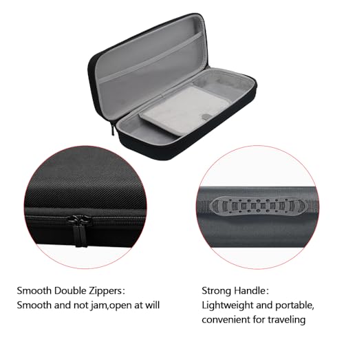 Natbok Premium Carring Case for PlayStation Portal Remote Play,Travel Storage Case for PS5 Handheld Consoles, Shockproof,Anti-Collision Black Handbag + Playstation Portal Clear Case + Screen Protector - Image 6