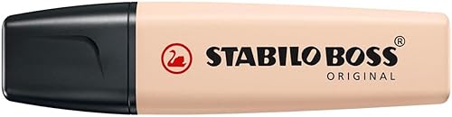STABILO BOSS ORIGINAL - Resaltador pastel, color beige rosa, tecnología anti-seco, 2 anchos de línea