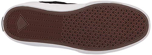 Emerica mens Pillar Mid Top Vulc Skate Shoe, Black/White/Gold, 9.5 US - Thumbnail 4