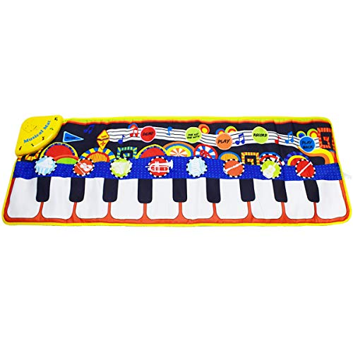 KAREZONINE Piano Mat, Kids Keyboard Mat Playmat Education Toy Birthday Christmas Easter Day