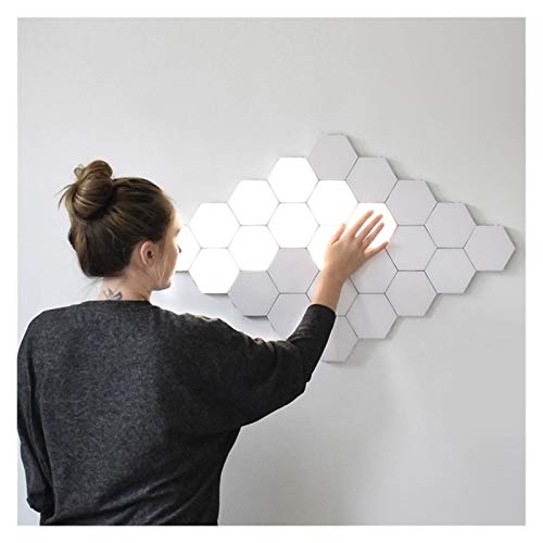 XIULAIQ 1-16PCS Lámparas De Iluminación Sensibles Al Tacto Lámparas Hexagonales Lámpara De Pared Táctil Modular LED Luz De Noche Lámpara De Decoración Creativa (Size : 1PCS)