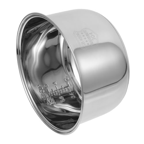 CLISPEED Olla Interna de Acero Inoxidable sin Recubrimiento para Olla Arrocera Eléctrica Capacidad Calentamiento Rápido Compatible Saludable y Fácil de Limpiar