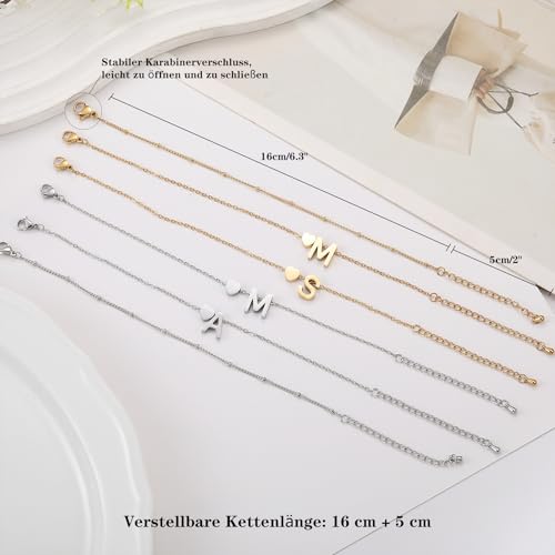 Pendentif en forme de cœur et initiale pour célébrer un lien unique - 5