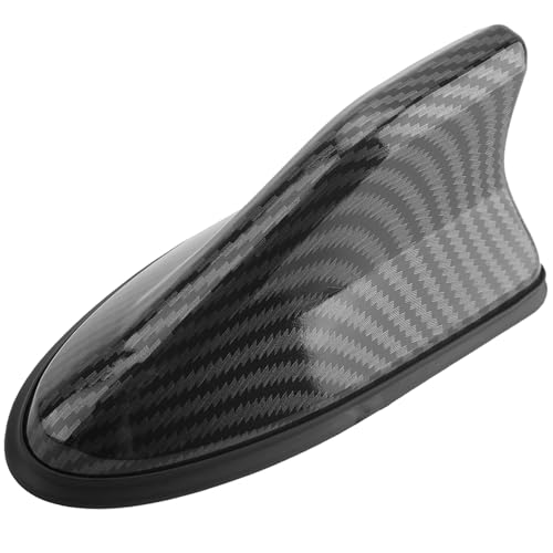 Auto Haifischflossen-Antenne,Universal Dach Flosse Antenne Kohlefaser,FM/AM-Radio-Dekor-Signalantenne für SUV, Trucks, Vans, Auto Tuning (Kohlefaser)