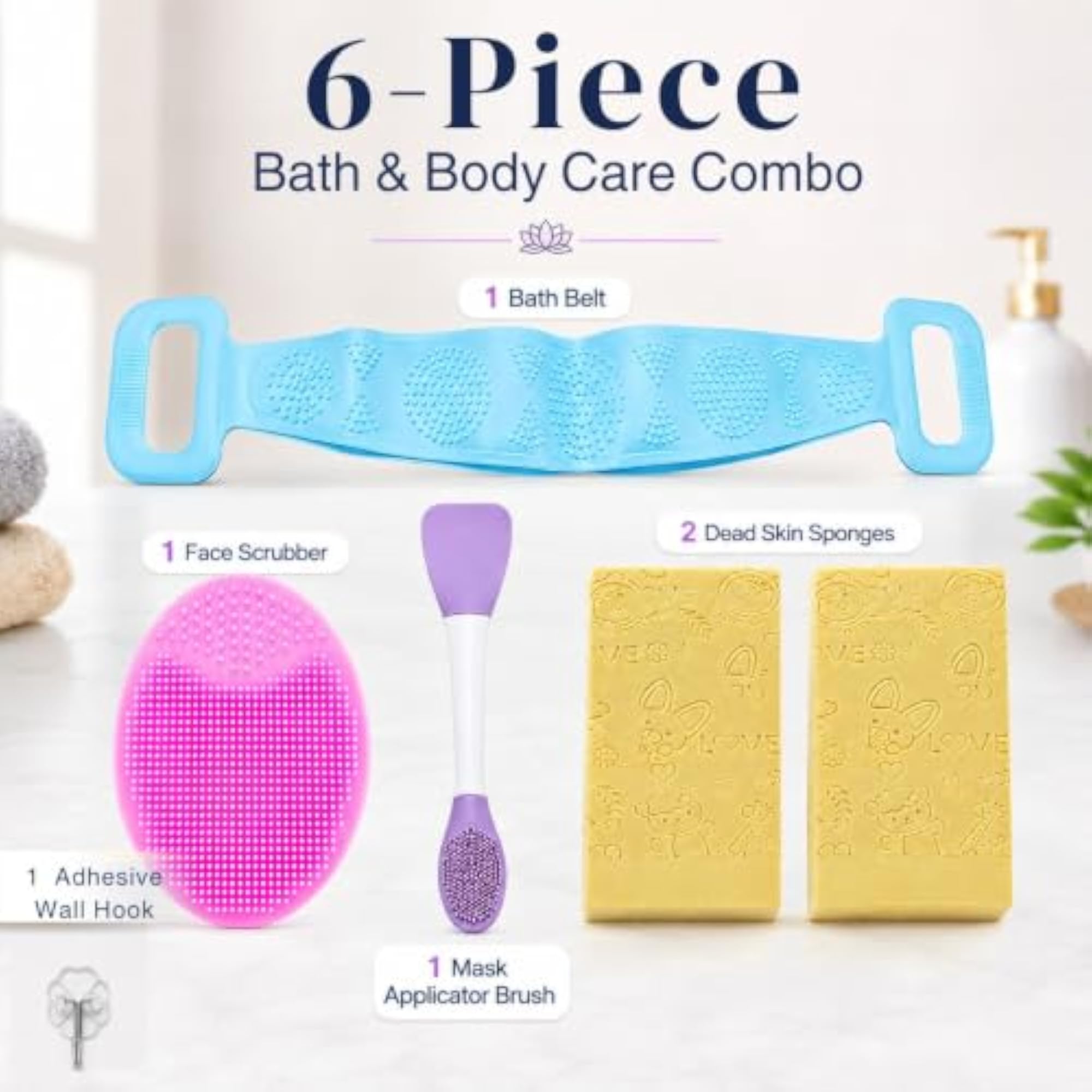 6-in-1 Bath & Skincare Tool Set