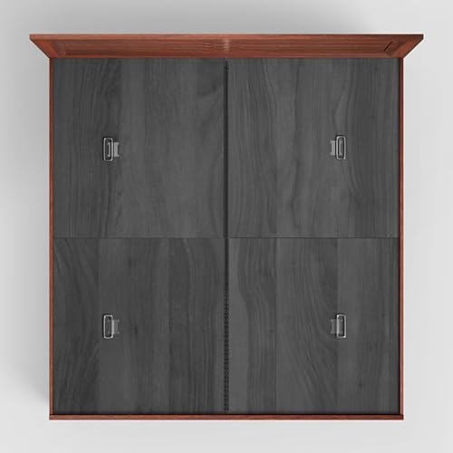 Image of Interio by Godrej Bed, Crisscross King Size Solid Wood Bed with Box Storage, 1-Year Warranty, Dark Brown, Acacia Wood