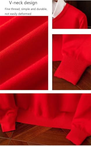 Men's Long Sleeve Slim Fit Sweater,V-Neck Solid Casual Pullover,Soft Casual Knitted Sweater3