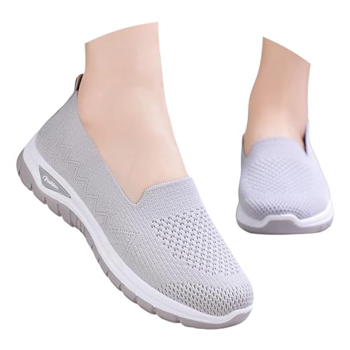 Zapatillas Ortopédicas para Mujer Zapatos sin Cordones para Caminar Zapatos Mujer Comodos y Ligeros Sandalias Palas Transpirables y Antideslizantes Zapatillas Malla Deporte Caminar Senderismo Running