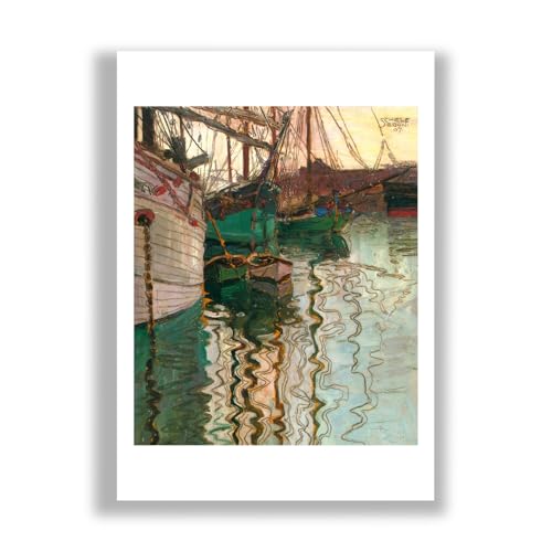 Impression d'art Hafen Triest d'Egon Schiele format grand format semi-brillant