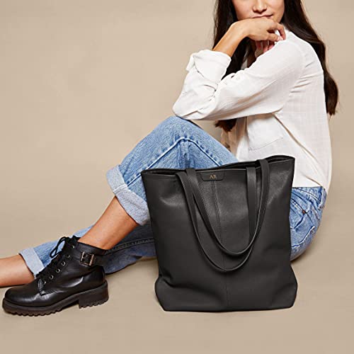 Leatherology Black Onyx Uptown Vertical Tote #TOP9