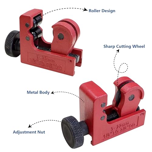 3-22mm Pipe Cutter, Adjustable Mini Tube Cutter Cutting Tool for Cutting Copper, Brass, PVC, Aluminum, Plumbing 4 3-22mm Pipe Cutter, Adjustable Mini Tube Cutter Cutting Tool for Cutting Copper, Brass, PVC, Aluminum, Plumbing - Image 4
