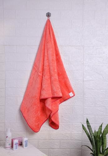 Image of Fezora Microfiber Bath Towel for Men & Women - Large Size 70x140 cm, 400 GSM, Ultra Soft, Quick Dry, Lightweight & Super Absorbent Towel for Bathroom, Gym, Spa, Travel & Swimming (Pink)