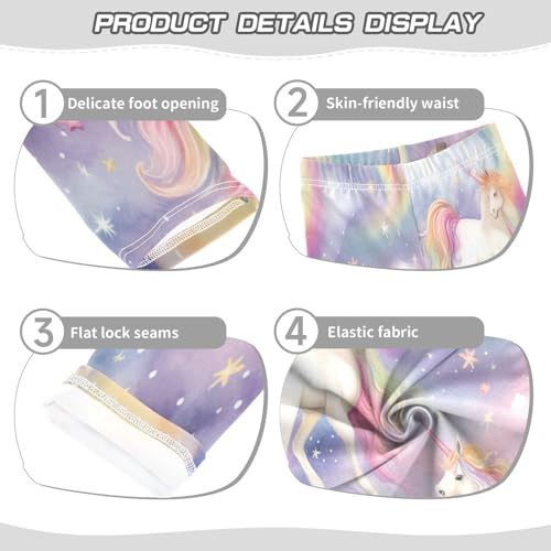 Toddler Girls Leggings Printed Yoga Pants Leggings Unicorn Rainbow Tail for Kids3