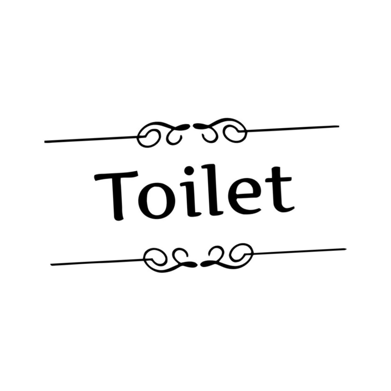 Anneome 4pcs Creative Bathroom Wall Stickers DIY Restroom Decor English Letter Design for Home Public Toilets