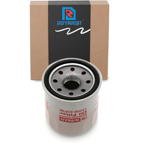 Genuine OEM Engline Oil Filter 15208-65F0E w/ 11026-JA00A Royaron Oil Drain Plug Gasket Compatible with Nissan/Infiniti