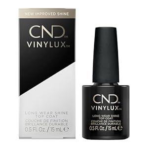 CND Vinylux Long Wear Shine Top Coat, Quick Drying Formula, Easy to Remove, Stocking Stuffer for Women, 0.5 Fl Oz