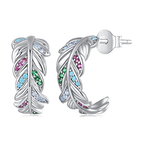 Boucles d'oreilles plume en acrylique pour un style bohème chic