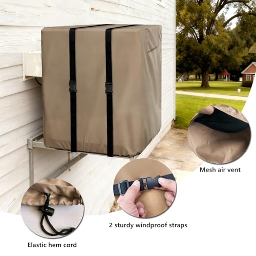 Down Draft Evaporative Cooler Cover,Heavy Duty 600D Protection Rain and Snow Swamp Cooler Cover,Equipped with 2 Bayonet Straps for Down Draft Swamp Cooler Weatherproof Covers.34"W x 34"D x 36"H by Alickwang - Image 5
