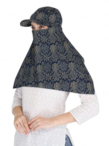 Image of Scarf Face Cover Cap Mask Sun Protection Head Hair Face Wrap Bandana Stole For Girls and Women