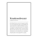 Krankenschwester Definition: DIN A4 Plakat