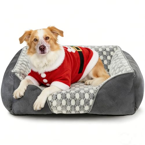 Large Dog Bed and Dog Beds Clearance for Adult Dogs, Provides Support for Head/Neck, Washable Dogs Beds XL, 78x63x23cm