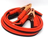 DLUX 200 Amp 10 Gauge No Tangle Battery Booster Cables 12 Feet with Free Travel Case Jumper Cables Extra Long 12ft