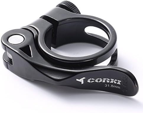 corki Quick Release Bicycle Seatpost Clamp Sandblasting Anodised Aluminum Alloy 31.8MM/34.9MM Black/Red/Blue KC89