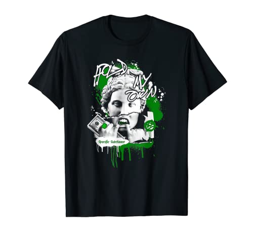 Hold My Own Graphic Match 3 Pine Green Sneaker T-Shirt