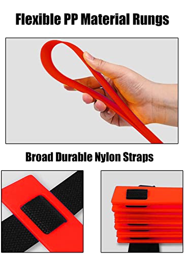 Uamlvcn Sport Agility Ladder Soccer Training With Equipment Bag Fitness Or Speed Agility Training For Training Football Soccer Basketball Athletes And Teens Or Kids (Red 7M) #TOP1