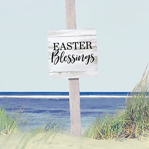 Plaque murale rustique en bois Easter Blessings décoration de Pâques de 35cm - 5