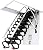 BTURYT Concertina Loft Ladder Alloy Attic Access Ladder Ceiling Attic Stairs Pull Down Attic Ladder Aluminum Magnesium Alloy Folding Telescoping Ladder