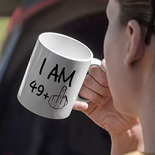 MAGEDON 50th Birthday Gifts for Men Women, Funny Ceramic Coffee Mug 11 oz - 50 Years Old Presents for Dad, Mom, Wife, Husband, Mother's Day, Father's Day