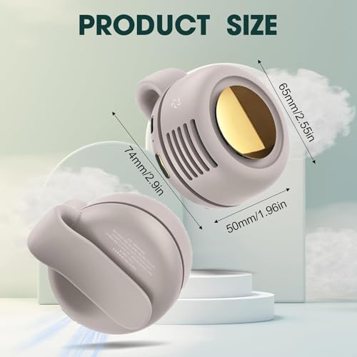 Image of Portable Silent Mini Bladeless Electric Fan,Mini Whirlwind Fan for Waist Clip Fans,Rechargeable HandsFree Clip on Fan for shirt for Shirt,Suitable for Outdoor &Travel & Office(White)