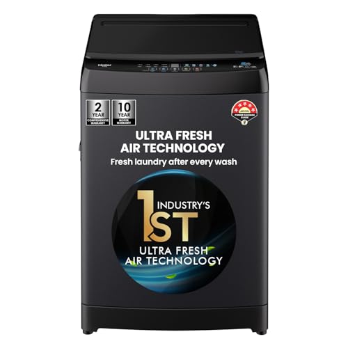 Image of Haier 6.5 kg 5 Star Ultra air fresh Fully Automatic Top Load (HWM65-306S8,Dark Jade Silver)