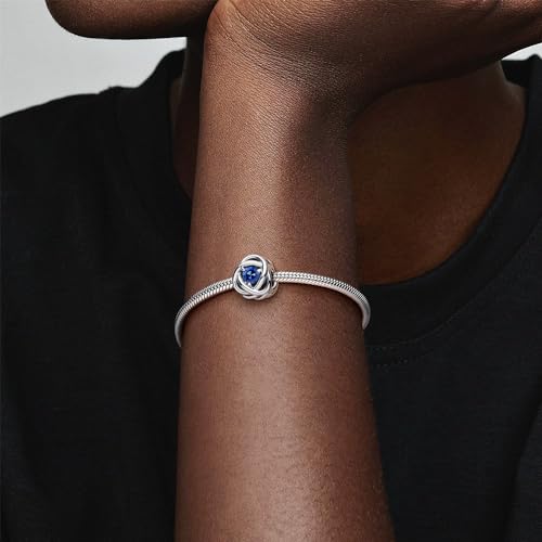 Pandora September Blue Eternity Circle Charm Bracelet Charm Moments Bracelets - Stunning Women's Jewelry - Gift for Women - Made with Sterling Silver & Man-Made Crystal4