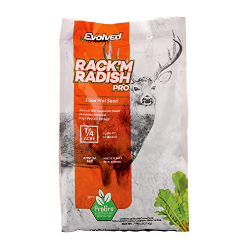 Evolved Harvest EVO81003 Rack'M Radish Pro Flavour Food Plot Sееd With Biostimulant Coating - High-Protein & Nutrients Forage For Deer thumb #1