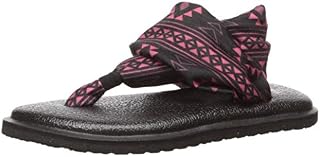 Sanuk Kids Girl's Lil Yoga Sling 2 Prints Sandal, san Juan Black/ Pink