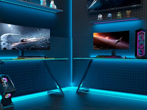 Image of Neon Rope Lights, 16.4ft Rope Lights with Dimmable Remote and Adapter, Waterproof Flexible Smart Led Strip Lights for Bedroom, Super Bright, DIY Neon Sign, Indoors Outdoors Decor, Ice Blue