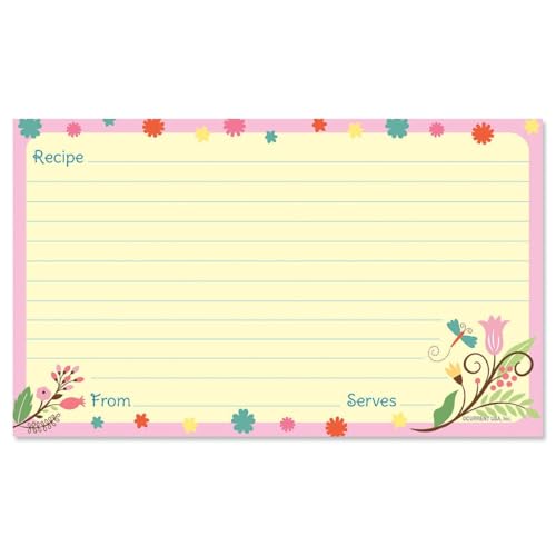 Current Spring's Splendor Recipe Cards - 3x5 Inches, Single Sided