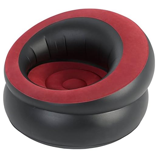 SINGLE FLOCKED INFLATABLE GAMING CHAIR SOFA SEAT LOUNGER CAMPING RELAXING