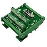 ILQMEHV SCSI-20P SCSI CN20 MDR Female Breakout Board 20 Pin Terminal Module Adapter DIN Rail Mounting HPCN20P(20P Terminal Board)