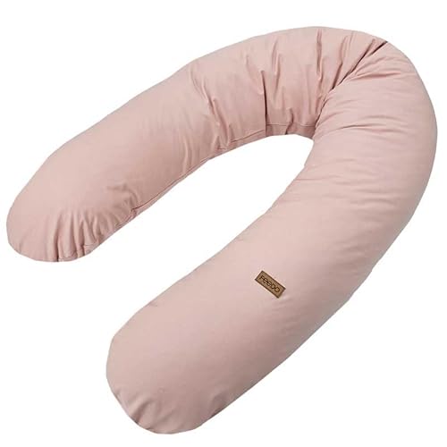 FEEDO Grand coussin d'allaitement pour maman et enfant (rose pastel)